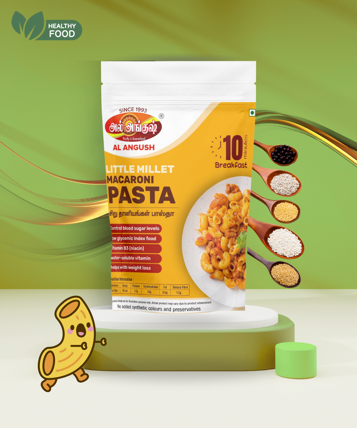 Little Millet Macaroni Pasta – Healthy & Quick Breakfast | Alangush